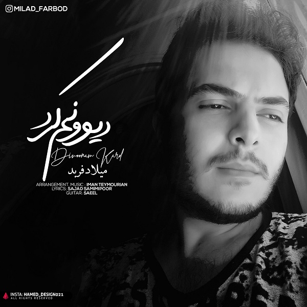 دانلود آهنگ جدید میلاد فربد به نام دیوونم کرد